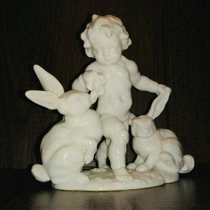 HUTSCHENREUTHER Cherub and Rabbits